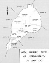 Naval Gunfire Area Map