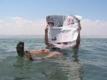 Floating in the Dead Sea