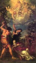 The Stoning of St. Stephan - Painting by Pietro Da Cortona 