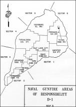 Naval Gunfire Area Map of D-1