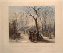 Winter Village of the Minatarres - Hidatsa Tribe