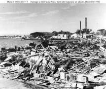 Damage to Cavite Naval Yard