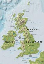 Map of Ireland and the United Kingdom