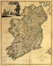 Map Depicting Ireland circa 1798