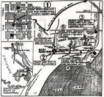 Map Locating Criminal Activities of Leopold and Loeb