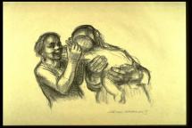 Kollwitz Drawing of Family Life