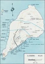 Map of Landing Plan in Iwo