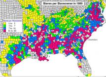 Slaves per Slave Owner - 1860