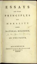 Essays on the Principles of Morality and Natural Religion