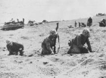 Marines Clearing the Area and Checking for Mine Fields