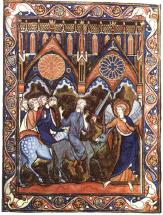 Psalter of St. Louis - Balaam and his Donkey