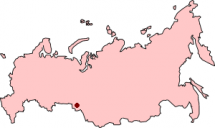 Map of Russia Depicting Omsk