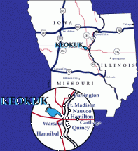 Keokuk, Iowa - Map