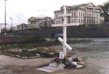 Impatiev House Site - Marked by a White Cross