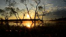 Timelapse Twilight Over Lake