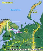 Map of Kola Peninsula