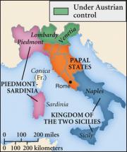 Map Depicting Italy before Unification