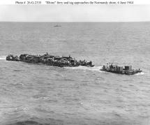 Equipment Ferried to the Beach on Rhino Barges