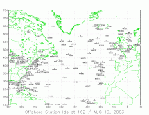 North Atlantic Chart - Titanic and Andrea Gail