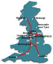 Map Depicting Huddersfield