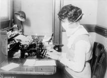 Spanish Flu - Mask-Wearing Typist