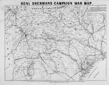 General Sherman's Campaign War Map