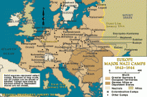 Map Depicting Buchenwald and Nazi Labor Camps