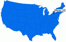 Olean, New York - Locator Map