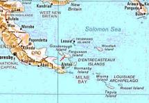 Map of Fergusson Island