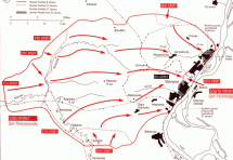 Map Depicting Russia and German Armies in January, 1943