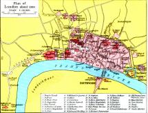 London - Area Map from 1300