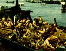 Boarding Troop Carriers to Cross the English Channel