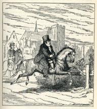 Vanity Fair - Drawing of Mr. Sedley on Horseback