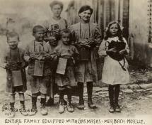 French Children with Gas Masks - WWI