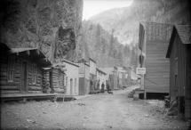 Mountains Form the Backdrop of a Mining Town