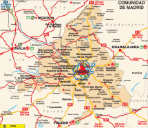 Map of Northwest Madrid Depicting El Escorial