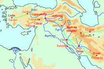 Map Depicting the Location of Arbela