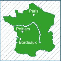 Map Depicting Poitiers