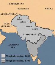 Hindustan - Map of Mughal Rule in India