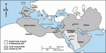 Muslim Lands Conquered by 750A.D.