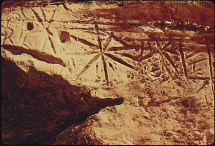 Petroglyphs - Limestone Cliff at Nemaha River