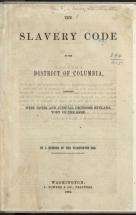 Slavery Code of the District of Columbia