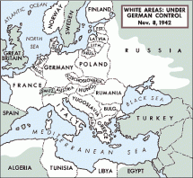 German Controlled Area - Map