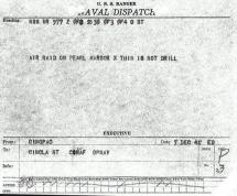 Pearl Harbor Attack Message - Air Raid