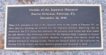 Plaque at National Cemetery Commemorating Palawan Massacre Victims
