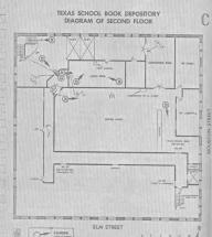 Diagram of Book Depository's Second Floor