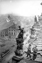 Soviet Troops Atop the Reichstag