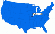 Map Depicting Fulton, Missouri