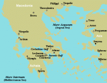 Map of the Corinthian Canal