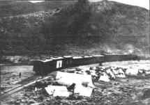 View of a Railroad Construction Camp